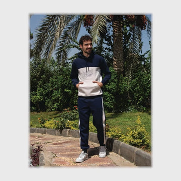 طقم ترينج تيشرت كابيشوة وبنطلون اولادي سمر ميلتون ليكرا الوان متعددة شتوي من فورما - 26107-b